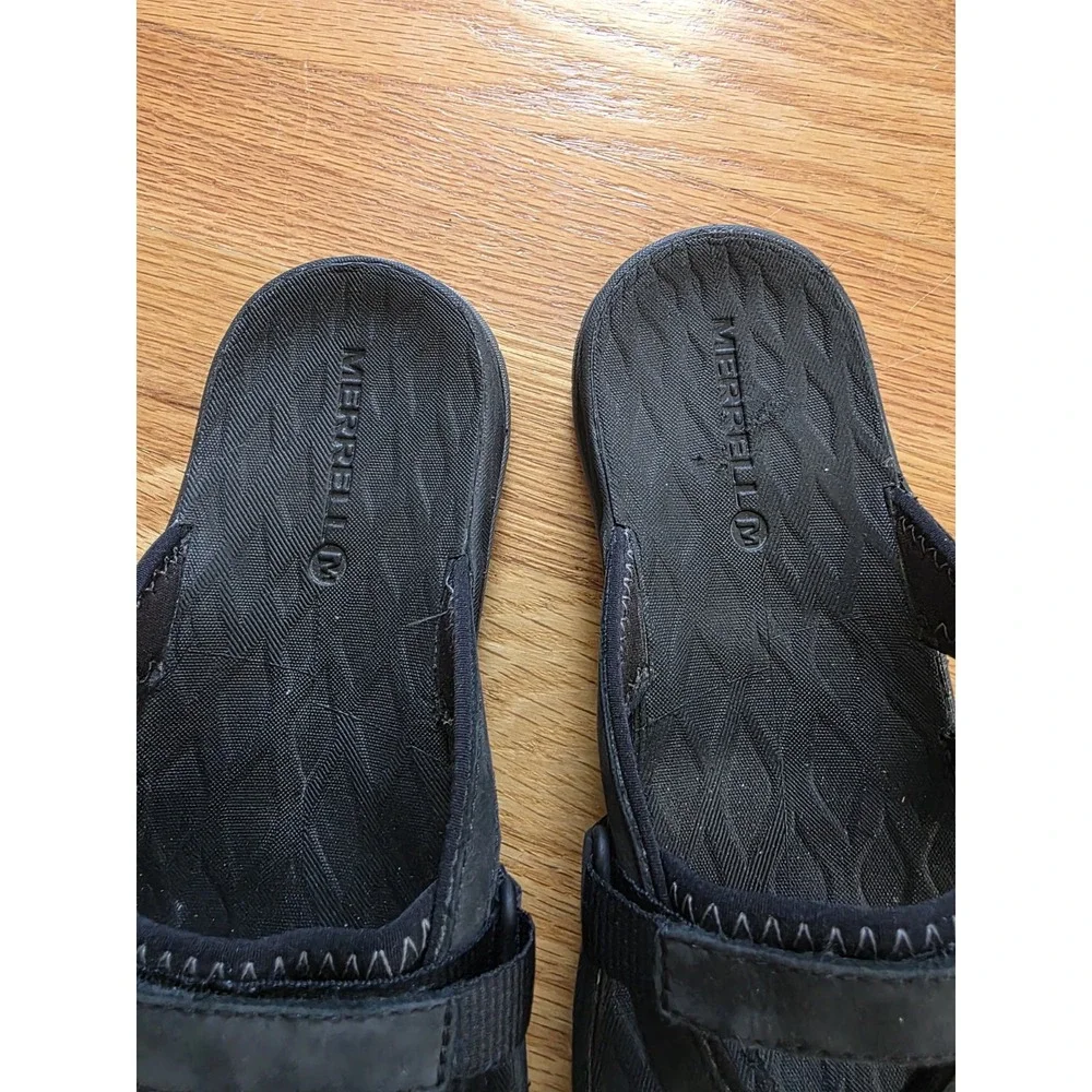 Merrell Shoes Womens 6 Foam 2 Slides Black Select Grip Hiking Walking